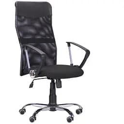 Кресло Ultra Хром сиденье А-42/спинка Сеть черная, вставка Скаден черный