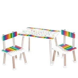 Дитячий столик M 501-21 стільниця 60 х 40 см, 2 стільчики