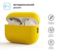Силіконовий чохол для навушників Apple AirPods Pro 2 2022, Silicone Case, жовтий, захисний чохол, ультратонкий і легкий, захист від подряпин, пилу та ударів, м"який силікон, ArmorStandart (ARM64537) - мініатюра 2