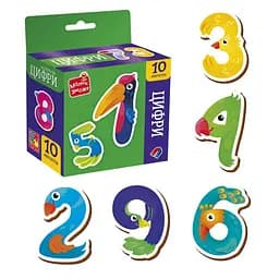 Дитячий набір магнітів "Цифри" Vladi Toys VT3106-37, 10 магнітів - мініатюра 2