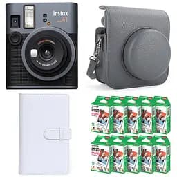 Подарунковий набір Фотоапарат Fujifilm Instax Mini 41 Фотопапір 100 шт. Чохол Фотоальбом на 108 фото сірий