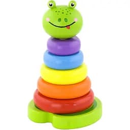 Дерев'яна пірамідка Viga Toys Жабка (50258)