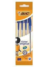 Ручка шариковая BIC Cristal Original, 0,32 мм, синий, 4 шт. (8308601)