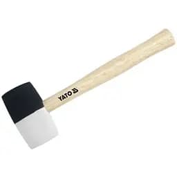 Молоток гумовий Yato 2-шаровий Ø= 72 мм з дерев'яною ручкою, m= 980 г, l= 345 мм [6/24] (YT-4605)