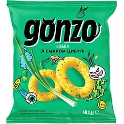 Кукурудзяні кільця Gonzo зі смаком цибулі 40 г (903642)