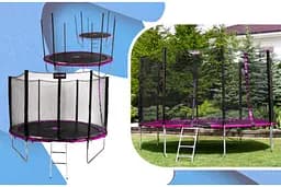 Батут із внутрішньою сіткою THUNDER OUTSIDE PRO 8FT 244 см Black/Pink - мініатюра 4