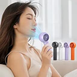 Портативний складний вентилятор з LED-екраном / Вентилятор ручний акумуляторний Jet Turbo Т-237 - мініатюра 3