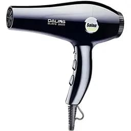 Фен стайлер для волосся Daling DL-3018 Концентратор 2 швидкості 3 режими температури 3800Вт Чорний/Сірий