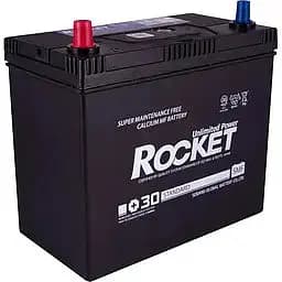 Акумулятор Rocket 45Ah ASIA (+/-) ТК (430CCA) (237х127х227) SMF 55B24R без нижн. бурт + перехідник під клему STD