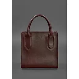 Шкіряна жіноча сумка-кроссбоді бордова