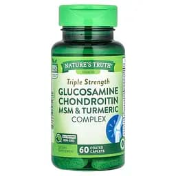 Глюкозамин, хондроитин и МСМ Nature's Truth Glucosamine Chondroitin MSM 60 каплет