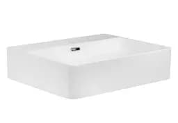 Комплект Qtap Nando LT: Раковина підвісна прямокутна 500х420х130 мм White + Донний клапан PU02O (QT12112173SWN47323) - мініатюра 3