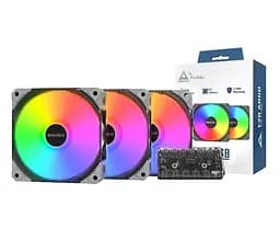 Набор трех вентиляторов для корпуса 120MM E28 ARGB 3 PACK (B) MONTECH