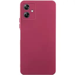 Чохол TPU Getman Liquid Silk Full Camera для Motorola Moto G54 Бордовий / Marsala