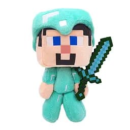 М'яка іграшка Майнкрафт Стів у алмазній броні з мечем Minecraft - мініатюра 1