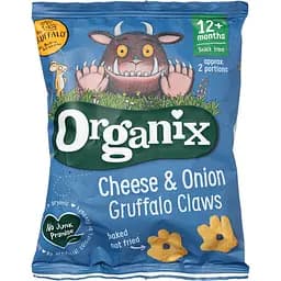 Снеки кукурудзяні Organix Груффало Сир і цибуля органічні з 12 місяців 15 г