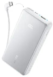 Портативний зарядний пристрій - 20000 mAh 22.5W Built-In USB-C Cable White Anker teh0027054
