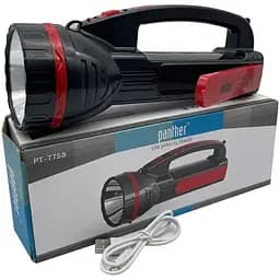 Фонарь-прожектор Panther PT-7758 светодиодный, аккумуляторный, мощный, переносной