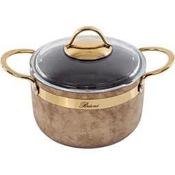 Кастрюля Brioni Royal Stone Tigereye Gold антипригарная 18 см 2.5 л (764-045)