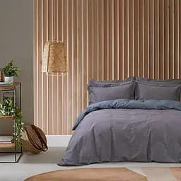 Постільна білизна Lotus Home Revana сатин євро кавова з антрацитовим (svt-2000022322836)