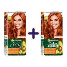 Набір: Фарба для волосся Garnier Color Naturals відтінок 7.40 вогненний мідний 110 мл х 2 шт.