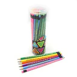 Карандаш чернографитовый Neon, HB, с ластиком, 48 шт.