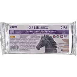 Глина самозастигаюча ZiBi Classic 500 г сіра (ZB.6293)
