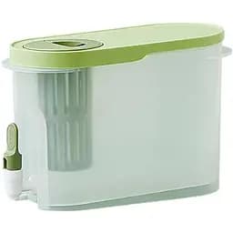 Функциональный диспенсер для воды, лимонада и сока 2 л с дозатором и контейнером Fruit Green