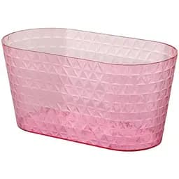 Кашпо для орхідей Form-Plastic Diamant Mini овал-23 2 л прозоро-рожевий (3796-T10)