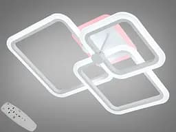 Пристельная светодиодная люстра с пультом, димером, 65W, белая