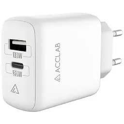 Зарядное устройство ACCLAB AL-TC220 (1xUSB, 1xType-C) (1283126556494)