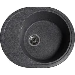 Гранітна кухонна мийка Romzha Voce Grafit (201) з крилом