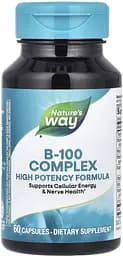 Комплекс вітамінів групи B Nature's Way B-100 Complex, 60 капсул для підтримки нервової системи