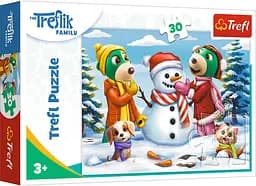 *Набор Пазлы - (30 элм.) - "Зимние игры Трефликов" / Trefl