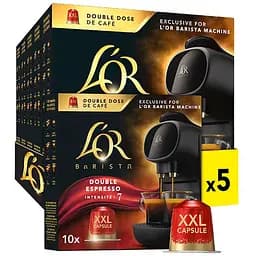 Набор кофе в капсулах L'OR Double Ristretto 50 капсул (5 п. х 10 шт.) - мініатюра 2