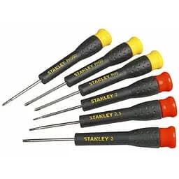 Набір викруток точної механіки Stanley 6 шт: SL2, SL2.5, SL3, PH000, PH00, PH0 (STHT0-62632)