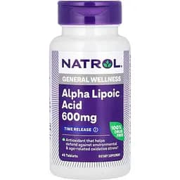 Альфа-липоевая кислота Natrol Alpha Lipoic Acid 600 мг 45 таблеток