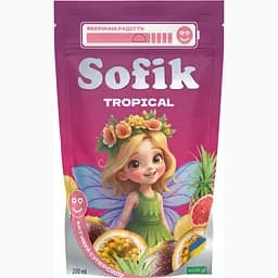 Напій соковий Sofik Tropical зі смаком маракуї безалкогольний негазований 200 мл				