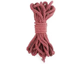 Бавовняна мотузка BDSM 8 метрів, 6 мм, колір бургунд