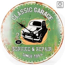 Годинник настінний Technoline 596579 Classic Garage (596579), Зелений - мініатюра 2