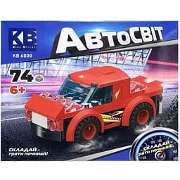 Детский конструктор-машинка Limo Toy KB 6000(Red) от 6 лет, 74 детали