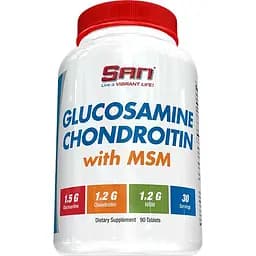 Препарат для суставов и связок SAN Glucosamine and Chondroitin with MSM, 90 таблеток