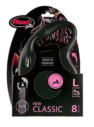 Повідець-рулетка Flexi New Classic L для собак лента 8 м до 50 кг чорний - мініатюра 2