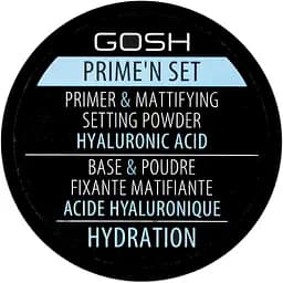 Основа під макіяж пудрова Gosh Prime'n Set Primer & Mattifying Setting Powder Hyaluronic Acid розсипчаста, 003 Hydration, 7 г