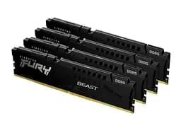 Оперативна пам'ять Kingston FURY 128 GB (4x32GB) DDR5 5600 MHz Beast Black (KF556C40BBK4-128)