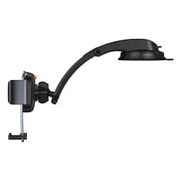 Тримач в машину Baseus Easy Control Clamp Pyste Type + Air Outlet set чорний (33521 black) - мініатюра 4