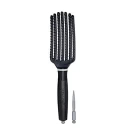 Щітка для сушки волосся Salon Professional скелетна продувна Біла полосочка