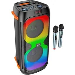 Колонка бездротова Hoco Manhattan dual mic outdoor BS53 з 2 мікрофонами чорна