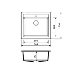 Кухонна мийка Adamant Step 565x500x190 terra-cotta 461223, Коричневий - мініатюра 2
