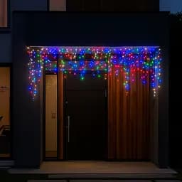 Новорічна гірлянда вулична Бахрома GarlandoPro 6 м 105 LED білий провід Мультиколор  6MWMLNEW